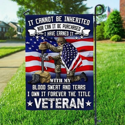 Veteran Remembrance Flag, Garden Flags Memorial Day, Proud Veteran Garden Flag, 