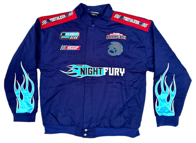 How To Train Your Dragon Night Fury Racing Jacket Sizes SM,LG,XL,2XL NWOT