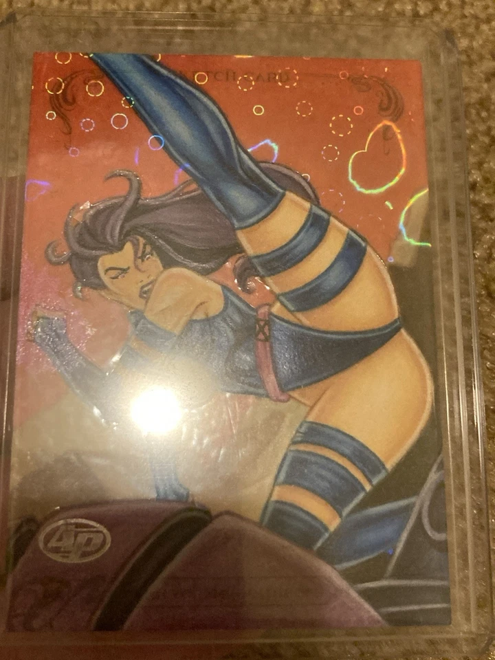 2018 Marvel Masterpieces Sketch Psylocke by William Donley III AP w/ Effects - Image 4 of 4