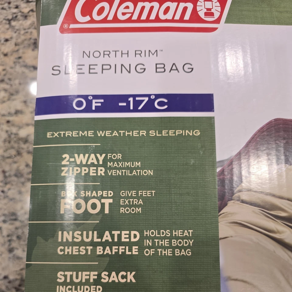 Coleman NORTH RIM Adult Mummy Sleeping Bag - Image 4 of 4