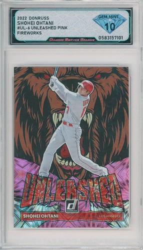 2022 Donruss SHOHEI OHTANI #UL-6 Unleashed Pink Fireworks 💎 DSG 10 Gem Mint