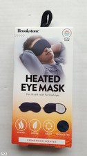 Brookstone Heated Eye Mask - Hot  Cold Relief For Tired Eyes -Cedarwood Scented