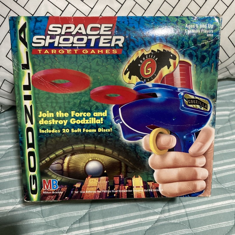 godzilla space shooter target game 98 milton bradley doom monster toy kaiju toho