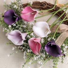 5pcs Realistic Artificial Calla Lily Bouquets for Stylish Home Accents