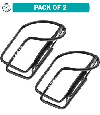 Pack of 2 Lezyne Aluminum Power Wrap Around Bolt On Water Bottle Cage, Black