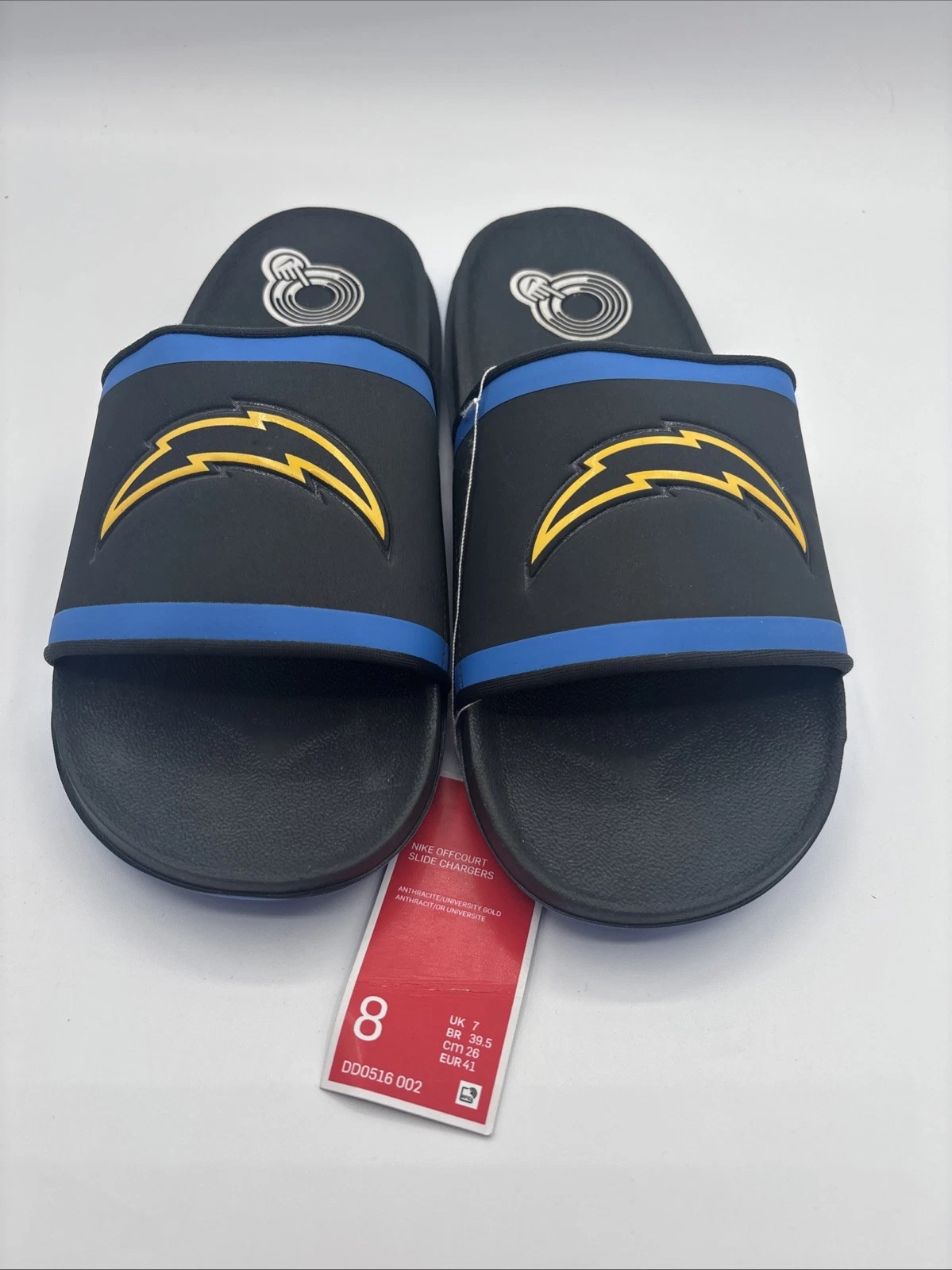 Sandali Nike Offcourt Slide Los Angeles Chargers neri da uomo taglia 8 nuovi