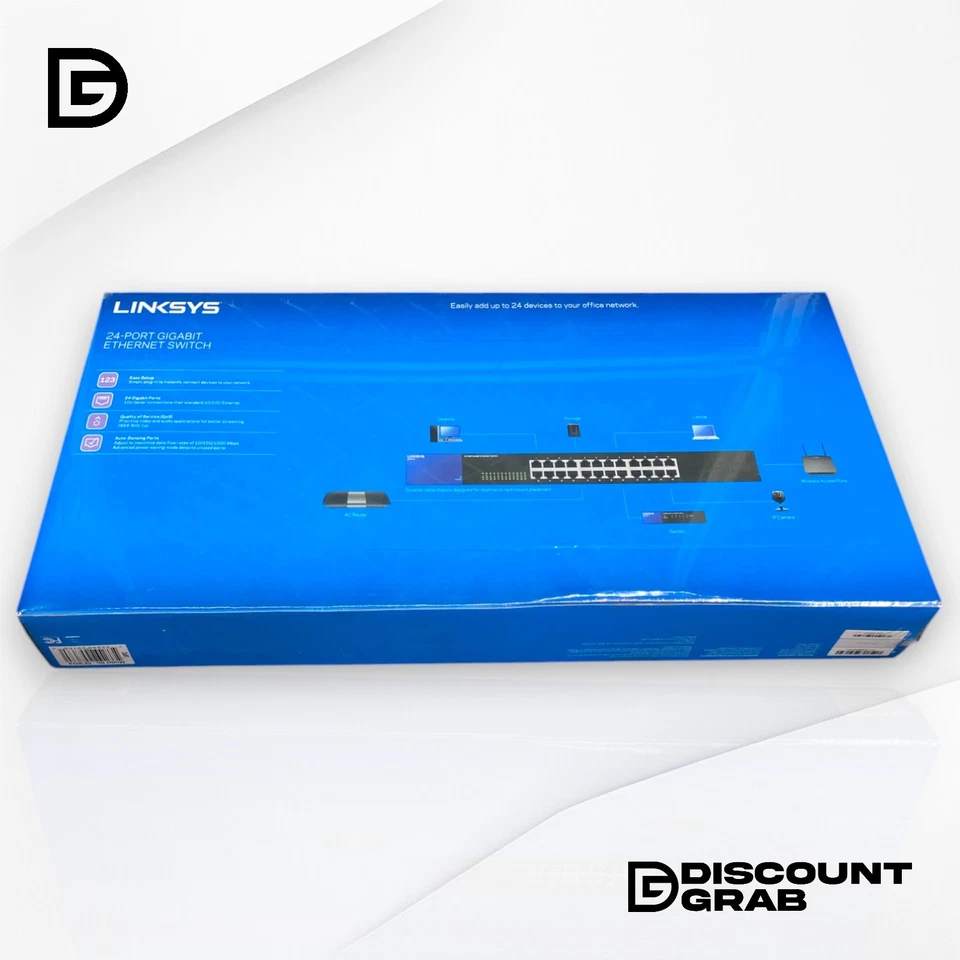 Linksys - SE3024 24-Port Gigabit Ethernet Switch (SEALED) - Image 2 of 3
