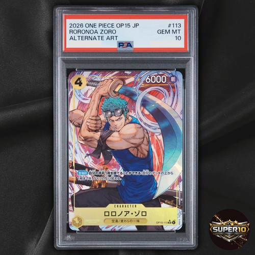 Roronoa Zoro (Alternate Art) graded PSA 10 for sale on eBay