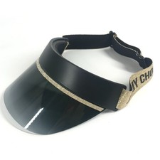 JIMMY CHOO Logo glitter hat visor Sun visor P...