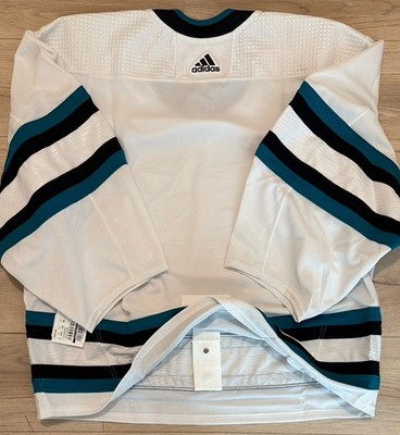 NEW Adidas MiC San Jose Sharks Primegreen Road Team Issue GOALIE