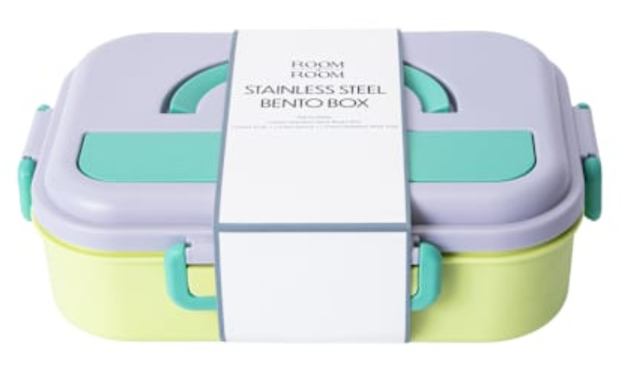Bento Lunch Box, Stainless Steel, 3-Compartment, Leakproof, Made Super cute!