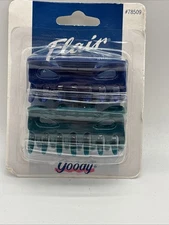 Vintage goody flair hair clips 1996 NOS Blue Green