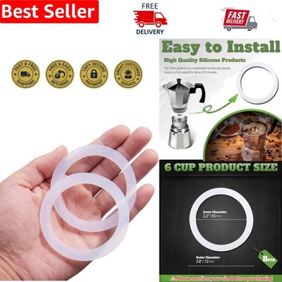 Leak-Proof Silicone Gasket Rings   8 PCS for Bialetti Moka 6 Cup Coffee Makers