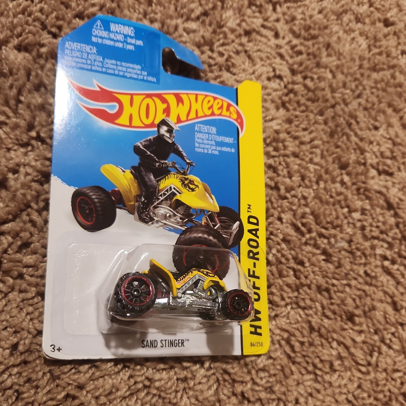 Hot Wheels Sand Stinger ATV HW Off Road Yellow Black 1:64 Diecast CFK39
