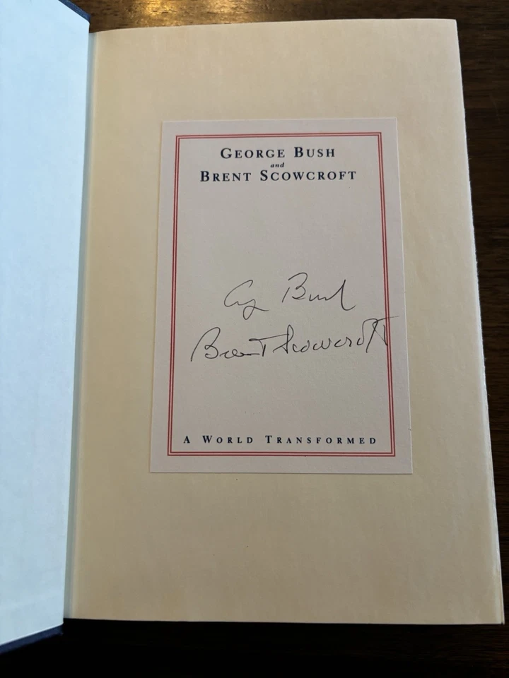 SIGNED x2 A World Transformed George HW Bush Brent Scowcroft 1st Edition 1998 HC - Image 2 of 4