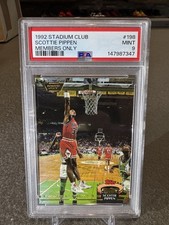 MEMBERS ONLY!! Scottie Pippen #198 Choice PSA 9 1992 Stadium Club FREE SHIPPING!