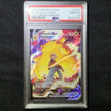 Pikachu VMAX Tg 17 PSA 10 Pokemon SWSH Lost Origin  Full Art  German  2022
