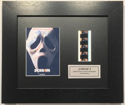 SCREAM 4 Signed Repro + Original 35mm Film Cells set in Quality Wood Frame + COA