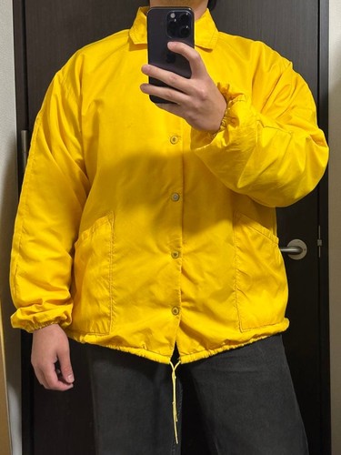 Russell Athletic, Russell Athletic 70s Vintage Coach Jacket XL Nylon Yellow USA Made