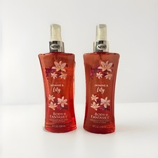  2Ct Body Fantasies Jasmine  Lily Fragrance Body Spray 8 oz