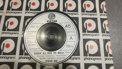 Status Quo Rockin' All Over the World/Ring of a Change 7'' 1977 **EX**