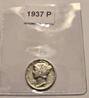 1937-P Mercury Silver Dime (M032) - Nice Detail