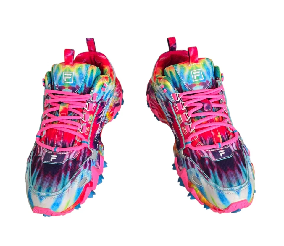 Fila Oakmont Zapatillas Trail Mujer Talla 9.5 Arco Iris Tie Dye Zapatos  Foto 3 de 4