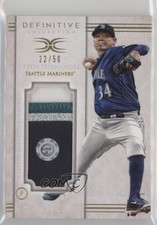 2017 Topps Definitive Collection Jumbo Relic 22/50 Felix Hernandez #DJRC-FH 5w7