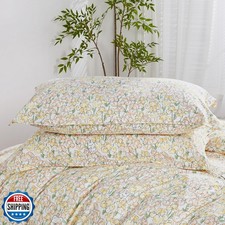 SAPHREAS King Orange Iris Floral Duvet Cover Botanical Floral Leaves Pattern ...