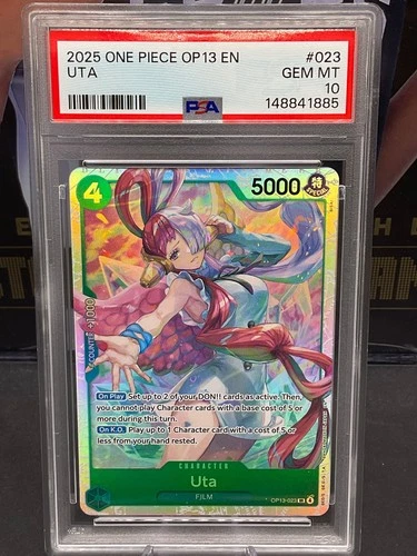 2025 One Piece English OP13-023 Uta Foil PSA 10 GEM MINT