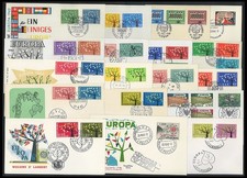 Collection année complète 19 FDC "EUROPA CEPT 1962 - Arbre" 18 pays (EU1962FDC)