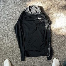 Nike Dri-Fit Miler Long-Sleeve Running Top Size M Men Black AJ7568-010 NK24