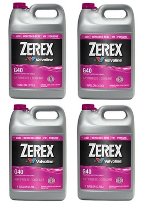 4 Gallons Engine Coolant/Antifreeze Zerex PINK Concentrated G40 Formula HOAT