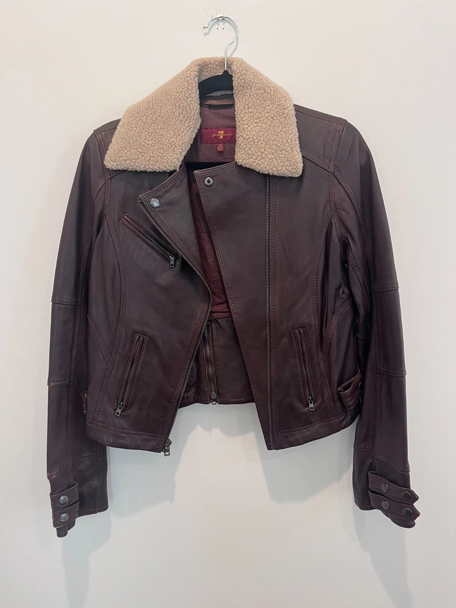 7 For All Mankind Leather Outer Shell Coats, Jackets & Vests for