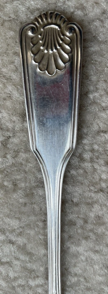 Sterling Silver Salad Fork, Frank W. Smith Alden/Fiddle Shell Pattern - Image 3 of 4