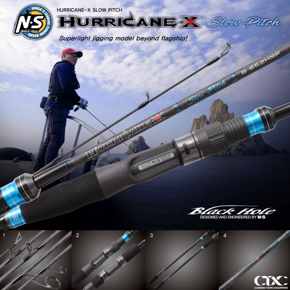 Canne de lancer d'appâts NS Black Hole Saltwater Slow Jigging HURRICANE-X SLO... - Photo 2/4
