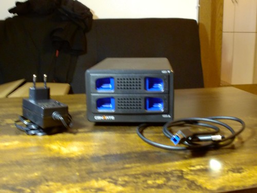 CENMATE 2 Bay Festplatten-RAID-Gehäuse für 2,5/3,5Zoll SATA HDD/SSD mit USB 3.0