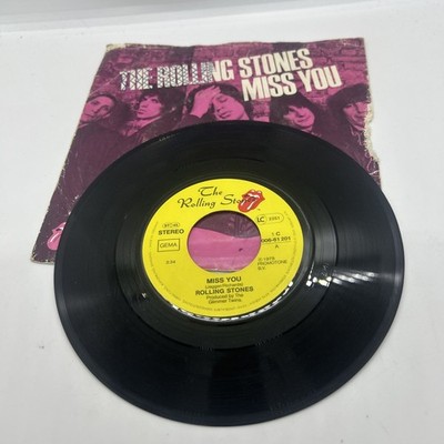 THE ROLLING STONES: ''Miss You'' & ''Far Away Eyes'' Vinyl Single Electrola 1978