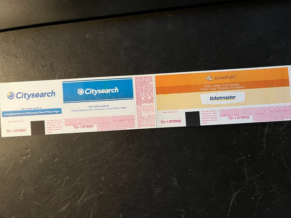 PAR DE ENTRADAS SIN USAR SALA Y AVENA SALA SINFÓNICA DE ATLANTA 17 DE FEBRERO DE 2006 Foto 2 de 2