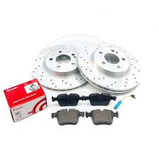 FOR MERCEDES C300d AMG SPORT REAR BRAKE DISCS BREMBO PADS SENSOR 300mm