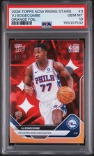2026 Rising Stars NBA Topps Now VJ EDGECOMBE #RS3 RC ORANGE FOIL 18/25 PSA 10💎