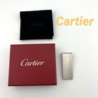 Fermasoldi Cartier metallo argento motivo 2C 0,7 x 2,0 pollici elegante accessorio uomo