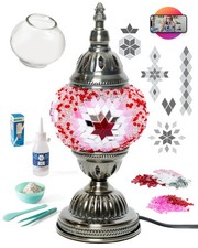 KRAFTSTORIES Turkish Mosaic Lamp Kit DIY Glass Decorative Table Bedside Night