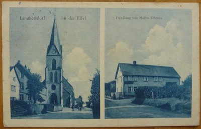 Postcard Lammersdorf plot Martin Schmitz 1926 Simmerath Roetgen Eifel