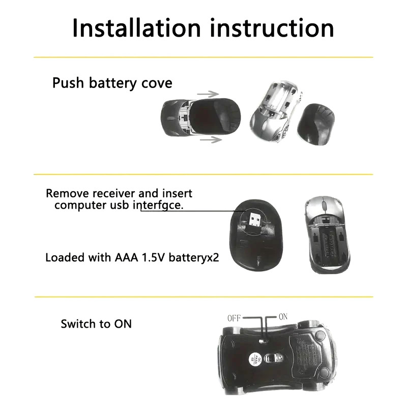 Creative Personality Wireless Mouse Office Business Home Game Notebook Desktop