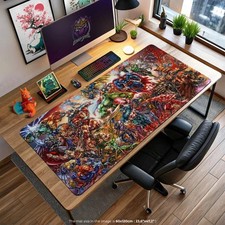 Epic Marvel Superheroes Gaming Mouse Pad - Avengers Desk Mat, Marvel Desk Setup