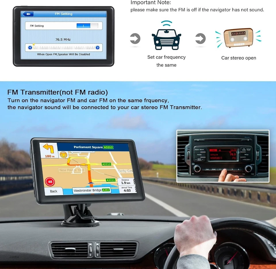 GPS Navigator for Car Truck, GPS Commercial Drivers 2025 Trucker GPS for Semi Tr - Image 3 of 4