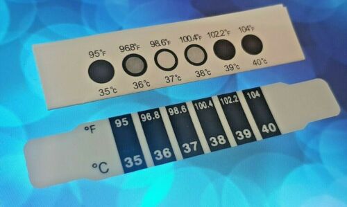 500 x Forehead Fever Test Liquid Strip Baby Child Adult Temperature Check