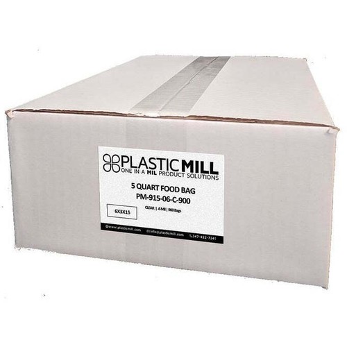 5 Quart Food Storage Bags: Clear, .6 MIL, 6x3x15, 900 Bags. - Picture 2 of 2