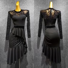 Latin Rumba Samba Tango Cha Cha Rhythm Ballroom Practice Dress Salsa Dancewear